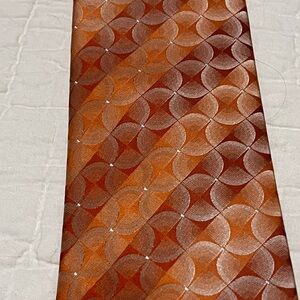 Stafford Orange and Brown Geometric Tie